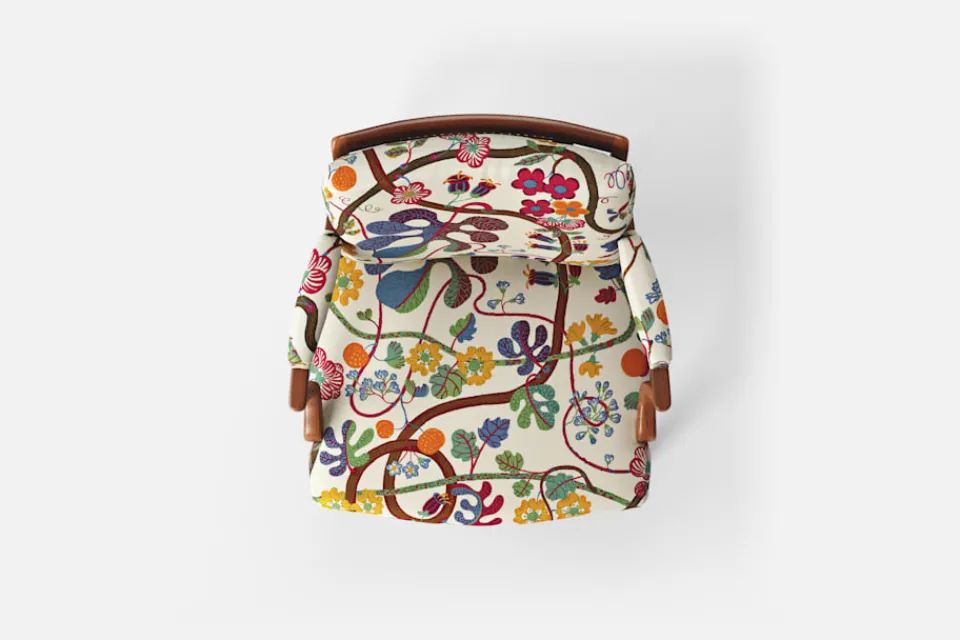 Karmstolar*Josef Frank Karmstol 969 Kederband Sitthöjd 43 cm Baranquilla, Vit
