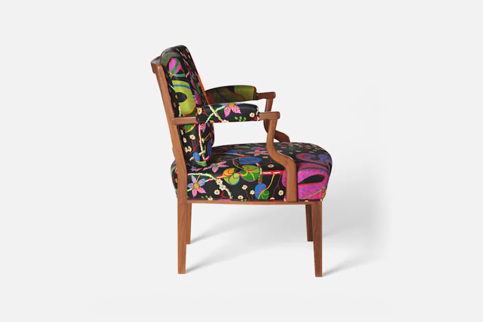 Karmstolar*Josef Frank Karmstol 969 Kederband Sitthöjd 43 cm Teheran, Svart