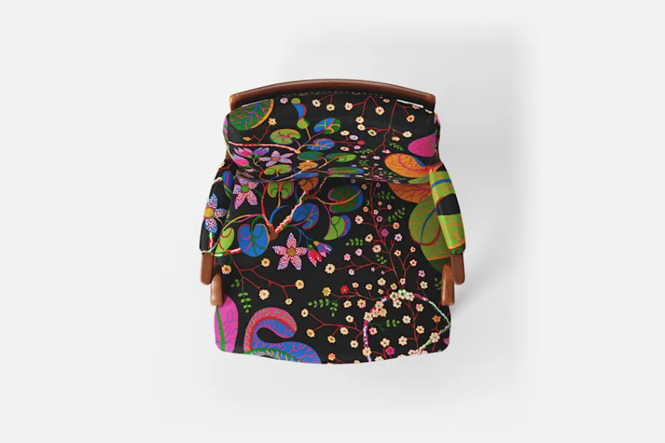 Karmstolar*Josef Frank Karmstol 969 Kederband Sitthöjd 43 cm Teheran, Svart