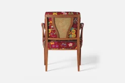 Fåtöljer|Karmstolar*Josef Frank Karmstol 969 Kederband Sitthöjd 47 cm Baranquilla, Vinröd