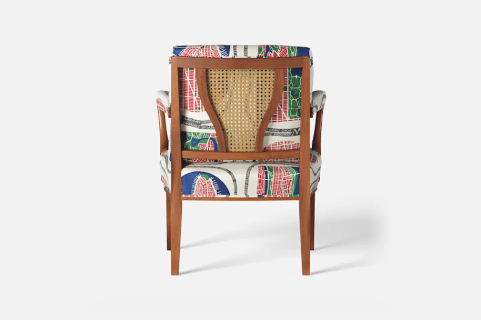 Karmstolar*Josef Frank Karmstol 969 Kederband Sitthöjd 43 cm Manhattan, Multi