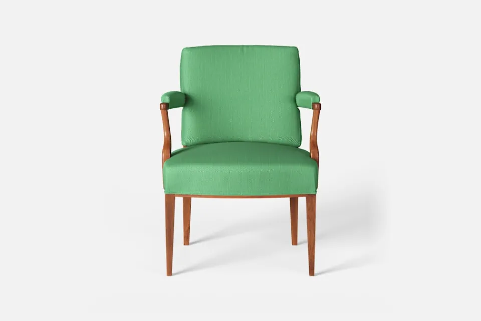 Fåtöljer|Karmstolar*Josef Frank Karmstol 969 Kederband Sitthöjd 47 cm Vägen, Grön