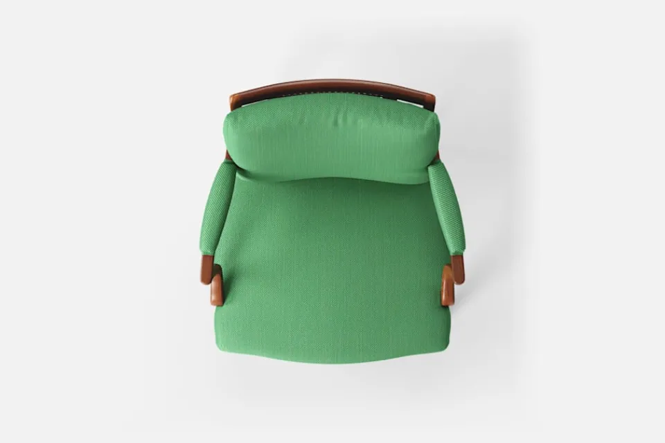 Fåtöljer|Karmstolar*Josef Frank Karmstol 969 Kederband Sitthöjd 47 cm Vägen, Grön