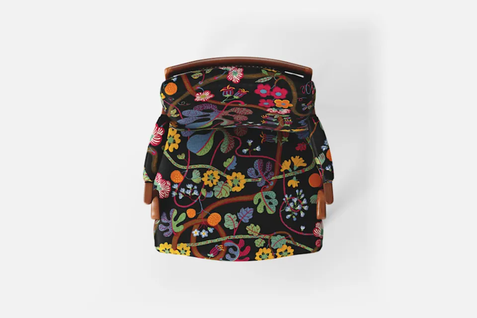 Fåtöljer|Karmstolar*Josef Frank Karmstol 969 Kederband Sitthöjd 47 cm Baranquilla, Svart