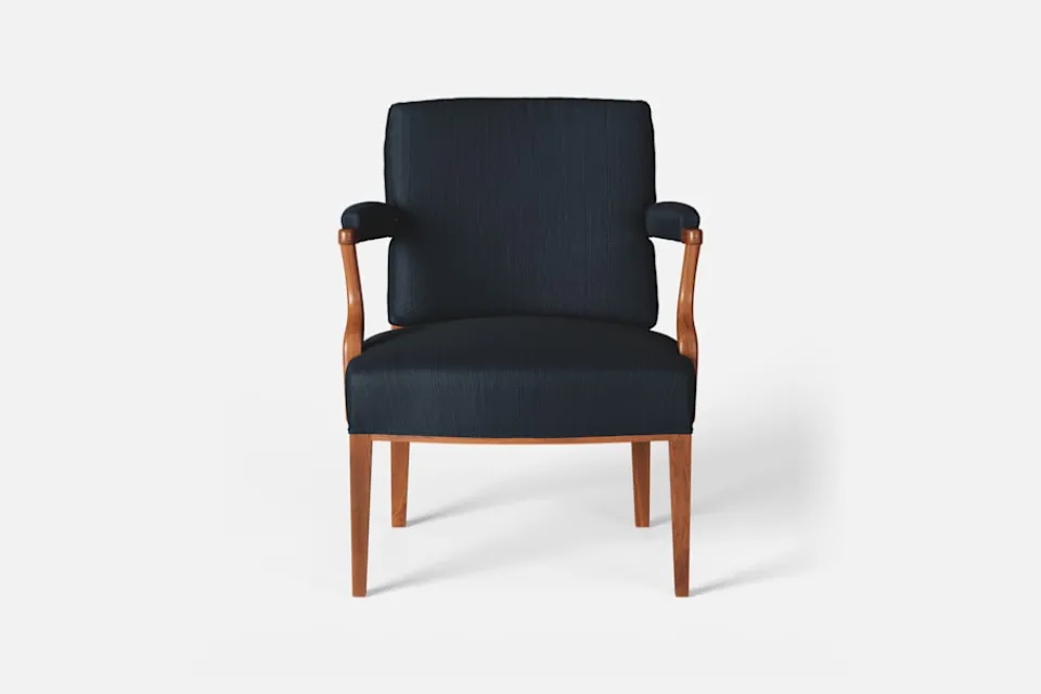 Karmstolar*Josef Frank Karmstol 969 Kederband Sitthöjd 43 cm Vägen, Svart