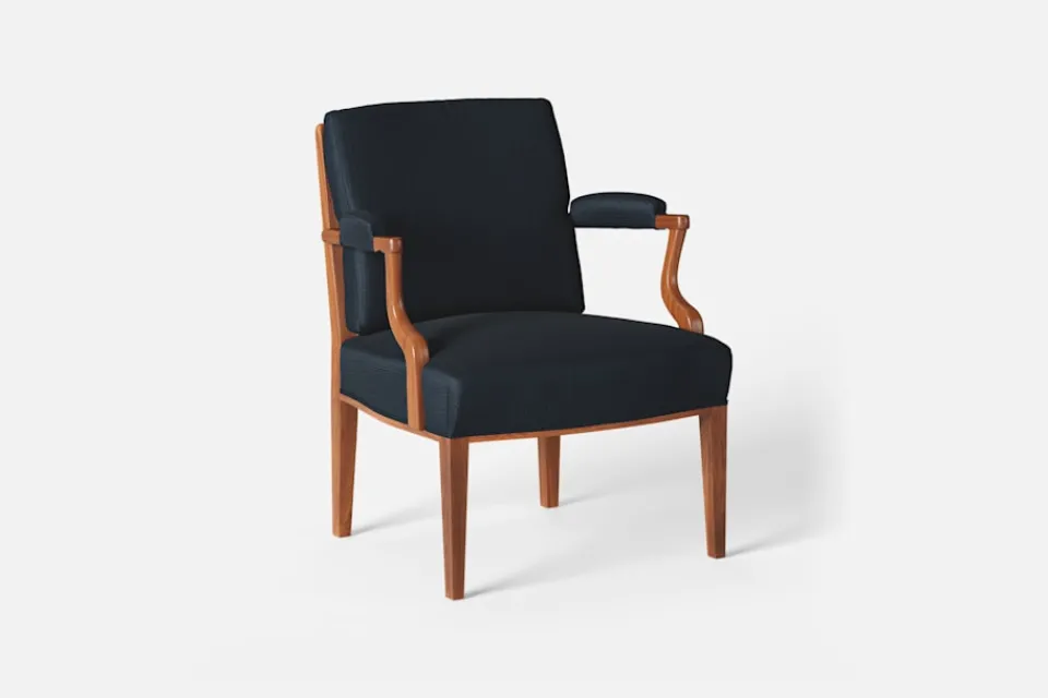 Karmstolar*Josef Frank Karmstol 969 Kederband Sitthöjd 43 cm Vägen, Svart