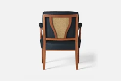 Karmstolar*Josef Frank Karmstol 969 Kederband Sitthöjd 43 cm Vägen, Svart