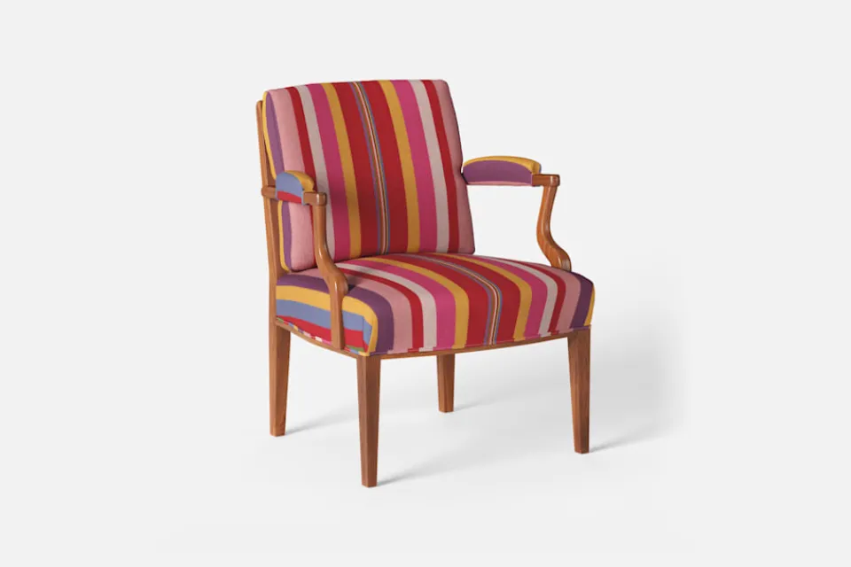 Karmstolar*Josef Frank Karmstol 969 Kederband Sitthöjd 43 cm Hamaca Rojo, Multi