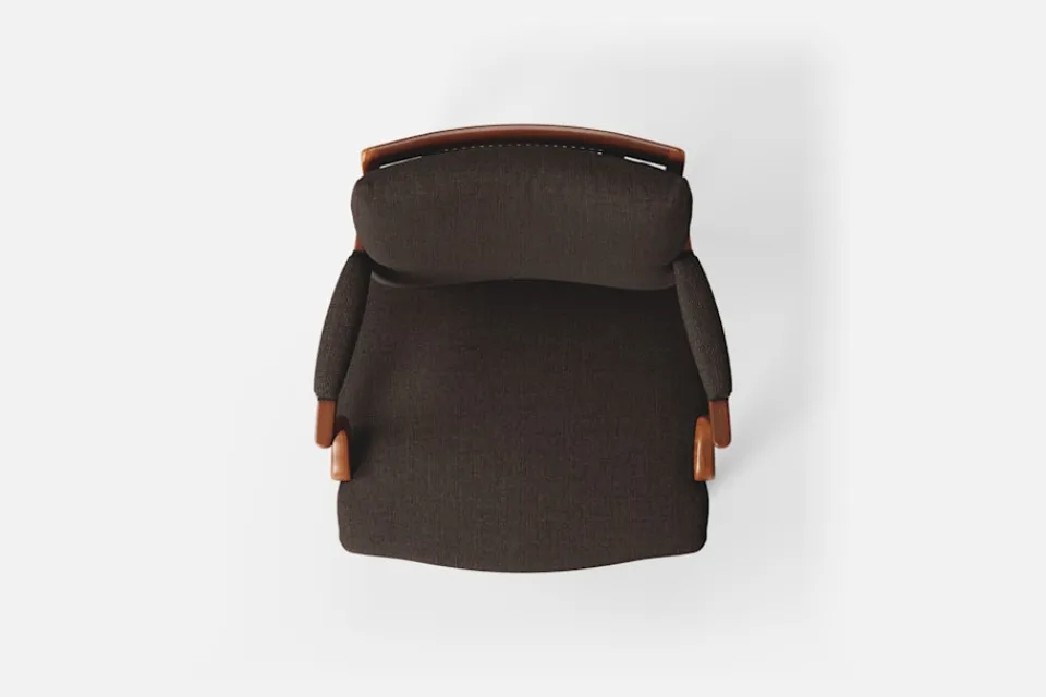 Fåtöljer|Karmstolar*Josef Frank Karmstol 969 Kederband Sitthöjd 47 cm Möbellin, Mörkbrun