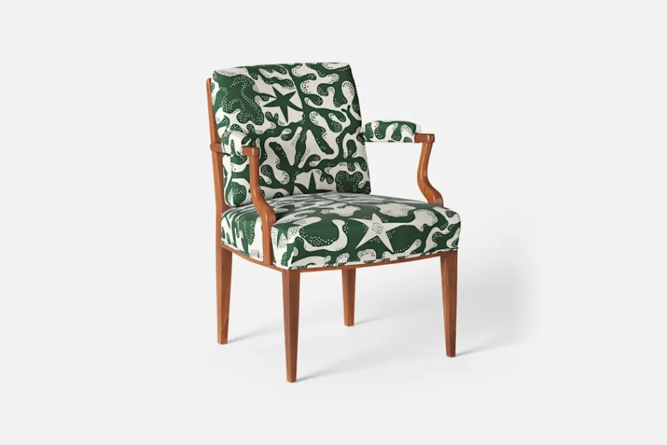 Fåtöljer|Karmstolar*Josef Frank Karmstol 969 Kederband Sitthöjd 47 cm Aristidia, Grön