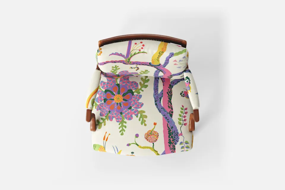 Karmstolar*Josef Frank Karmstol 969 Kederband Sitthöjd 43 cm Hawai, Vit