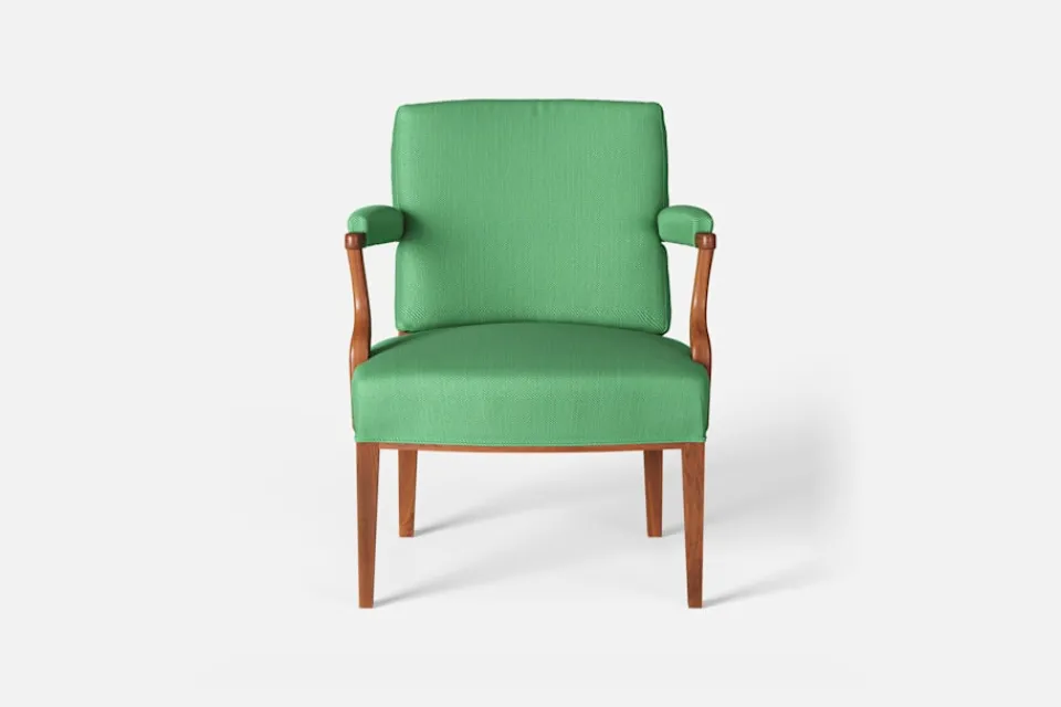 Karmstolar*Josef Frank Karmstol 969 Kederband Sitthöjd 43 cm Vägen, Grön