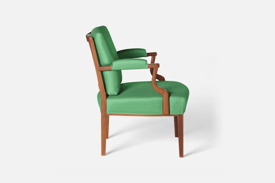 Karmstolar*Josef Frank Karmstol 969 Kederband Sitthöjd 43 cm Vägen, Grön