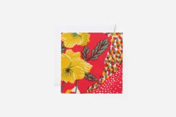 Block & Gåvokort*Svenskt Tenn Kort Catleya, Röd