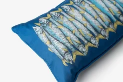 Kuddar*Fornasetti Kudde Silke, Blå