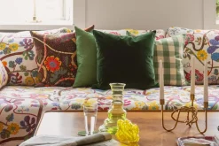 Kuddar*Svenskt Tenn / Estrid Ericson Margit Thorén Kudde Gripsholmsruta Grön