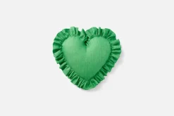Kuddar*Svenskt Tenn Kudde Hjärta med Volang Jadegrön