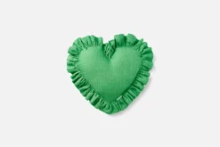 Kuddar*Svenskt Tenn Kudde Hjärta med Volang Jadegrön