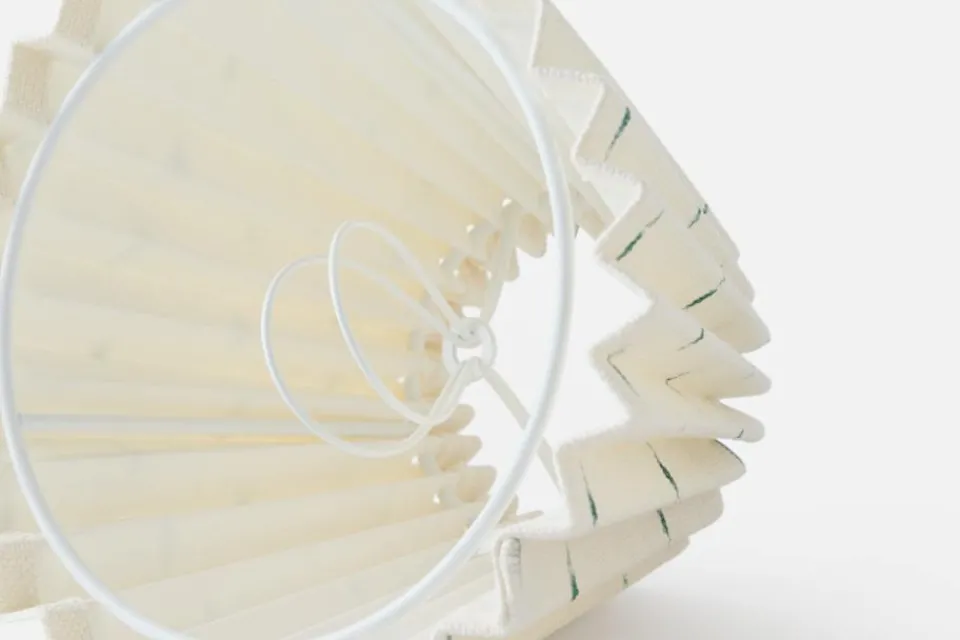 Lampskärmar*Helene Blanche Svenskt Tenn Lampskärm Plisserad Lin, Drop Linen, Emerald