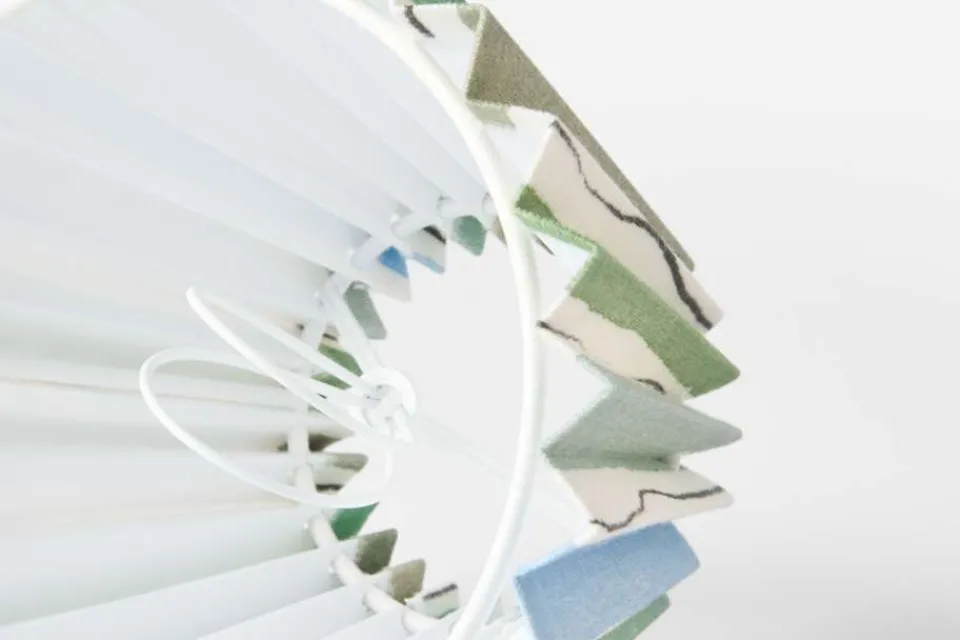 Lampskärmar*Svenskt Tenn / Lars Nilsson Lampskärm Plisserad Lin, Wisteria, Multi