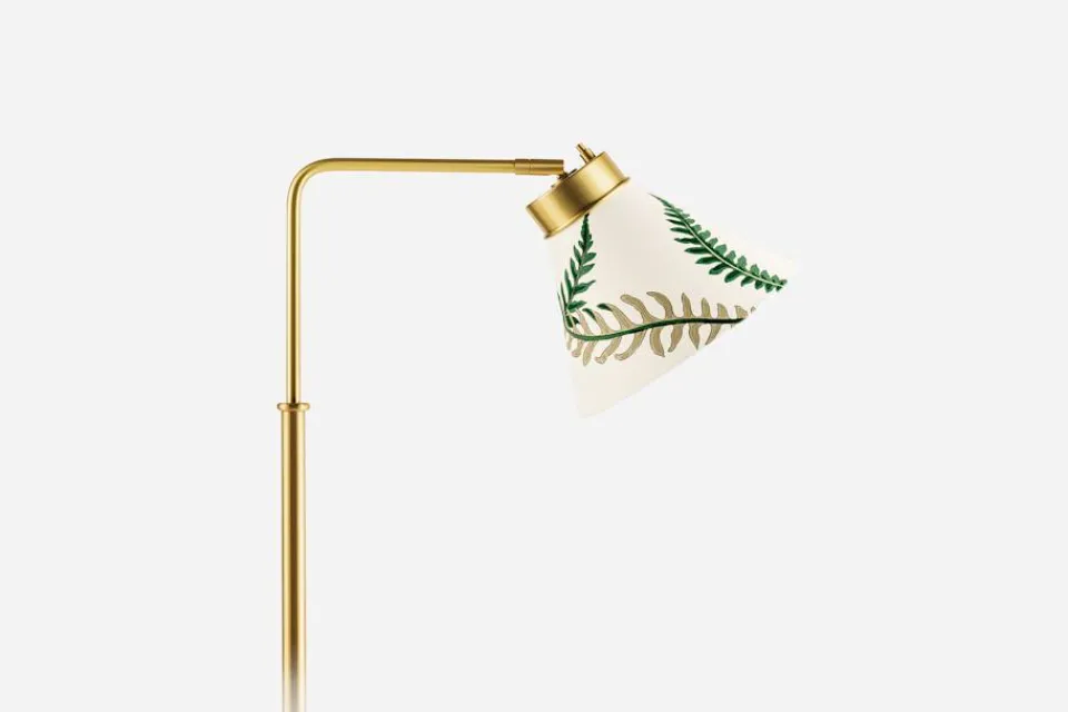 Lampskärmar*GP & J Baker/Svenskt Tenn Lampskärm Spänd 1842 Bomull, Stensöta, Vit