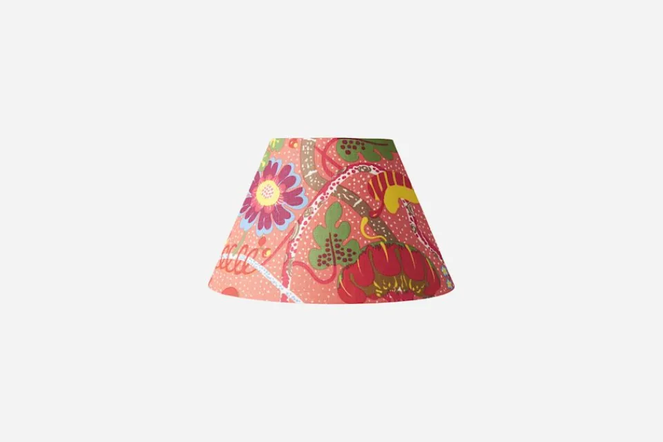 Lampskärmar*Josef Frank/Svenskt Tenn Lampskärm Spänd 1257 Lin, Mirakel, Röd