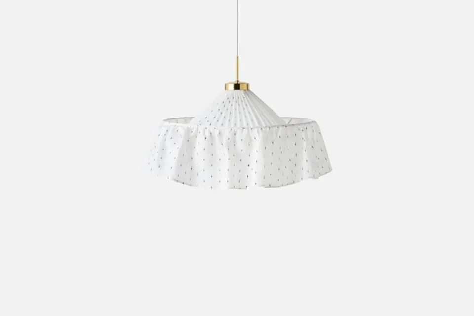 Lampskärmar|Taklampor*Helene Blanche Svenskt Tenn Lampskärm Sydd 2560 Lin 100, Drop Voile Linen, Vit