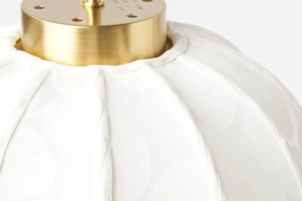 Lampskärmar|Taklampor*Josef Frank Lampskärm Sydd 2538 Lin 100, Celotocaulis, Vit