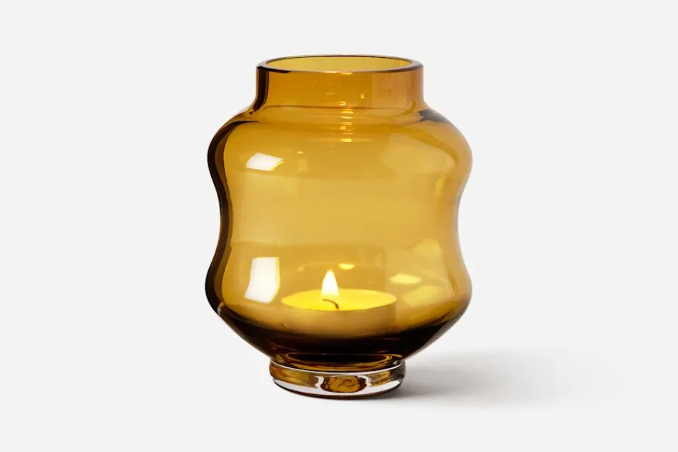 Vaser|Ljusstakar & Ljuslyktor*Johan Bjurmar Ljuslykta/Vas Mareld Bärnsten