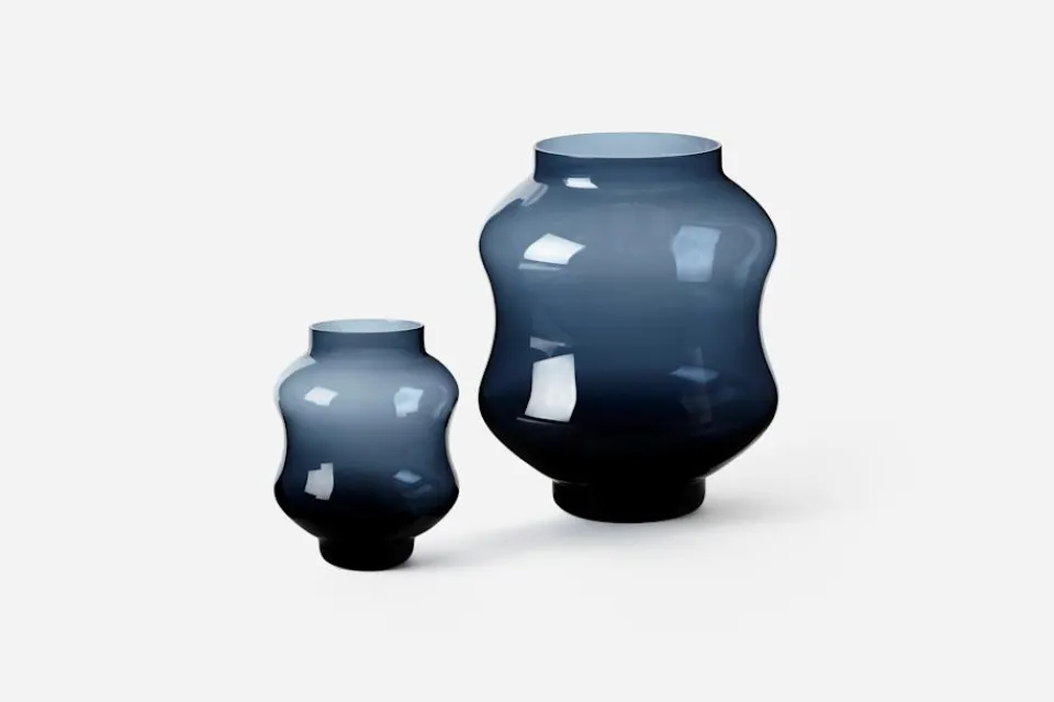 Vaser|Ljusstakar & Ljuslyktor*Johan Bjurmar Ljuslykta/Vas Mareld Dimblå