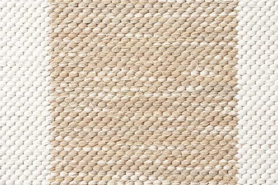 Mattor*Margit Thorén Matta Dubbelbindning Schackruta Beige Vit