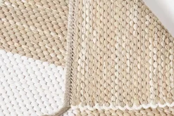 Mattor*Margit Thorén Matta Dubbelbindning Schackruta Beige Vit