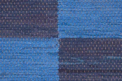 Mattor*Margit Thorén Matta Dubbelbindning Schackruta Blå Blå