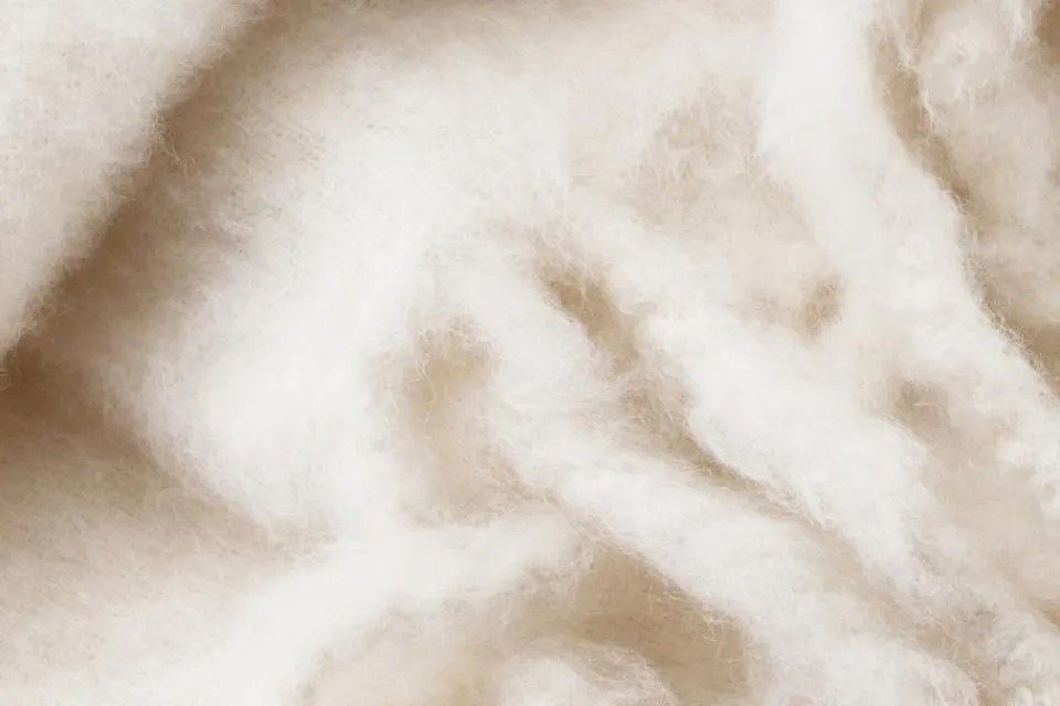 Plädar*Lena Rewell Pläd Mohair Vit