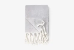 Plädar*Lena Rewell Pläd Mohair Ljusgrå