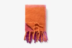 Plädar*Lena Rewell Pläd Mohair Orange Cerise
