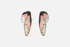 Smycken*Märta Mattsson Örhänge Cicada Vingar Rosa