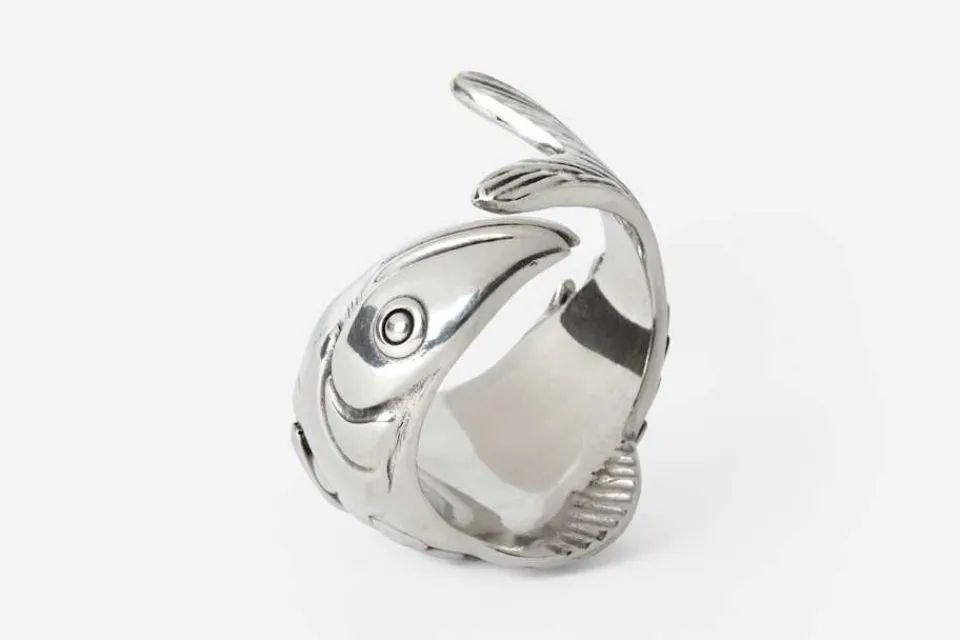 Servetter & Servettställ|Dukningsdetaljer*Charlotte Lynggaard Servettring Fisk