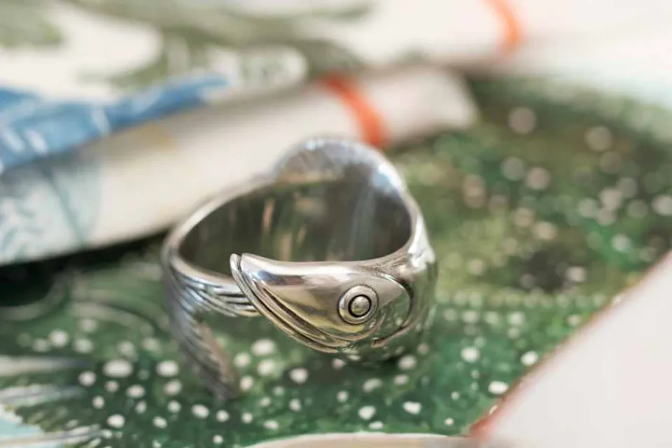 Servetter & Servettställ|Dukningsdetaljer*Charlotte Lynggaard Servettring Fisk