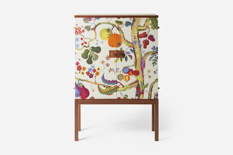 Skåp, Byråer & Sideboards*Josef Frank Skåp 522 Mahogny och lin, Vegetable Tree, Multi