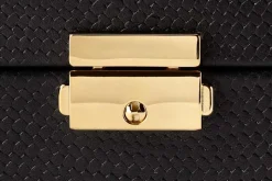 Smyckesförvaring*Svenskt Tenn Smyckeskrin Präglat Skinn Svart