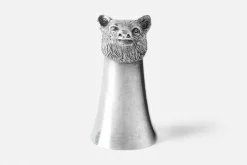 Glas & Koppar|Dukningsdetaljer I Tenn*Le Potier dÉtain Snapsglas Hare Björn