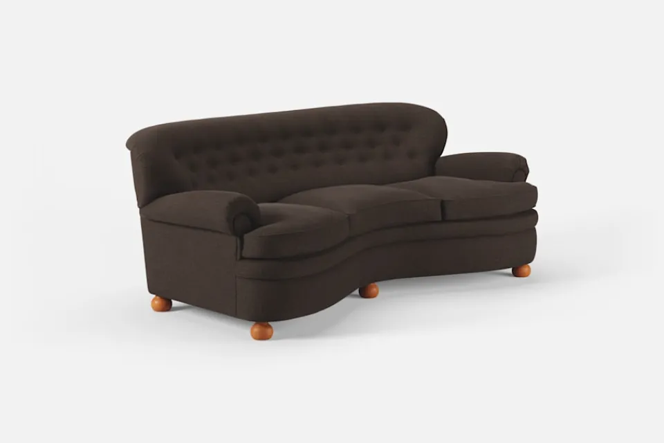 Soffor & Schäslonger*Josef Frank Soffa 968 Möbellin, Mörkbrun