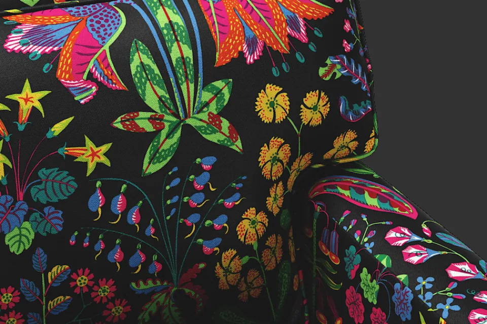 Soffor & Schäslonger*Josef Frank Soffa 3031 Under Ekvatorn, Svart