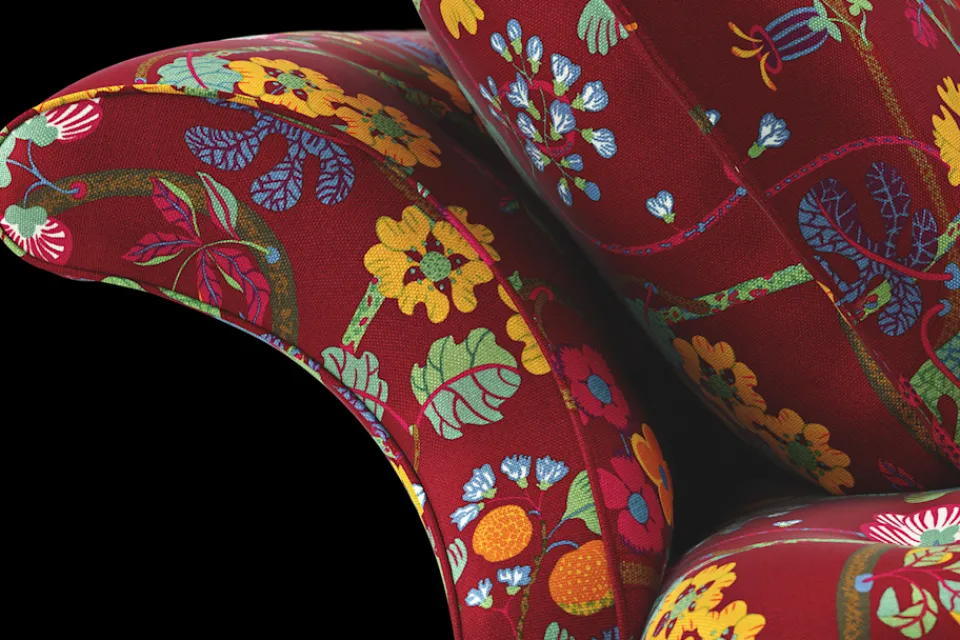 Soffor & Schäslonger*Josef Frank Soffa Liljevalchs Baranquilla, Vinröd