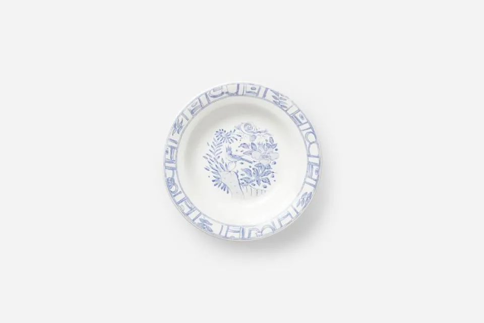 Tallrikar & Skålar*Gien Sopptallrik Oiseau Bleu