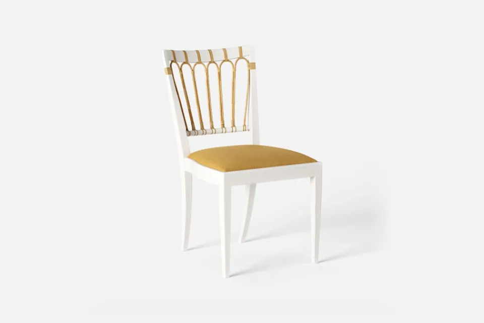 Matstolar*Josef Frank Stol 1165 Möbellin, Bärnsten