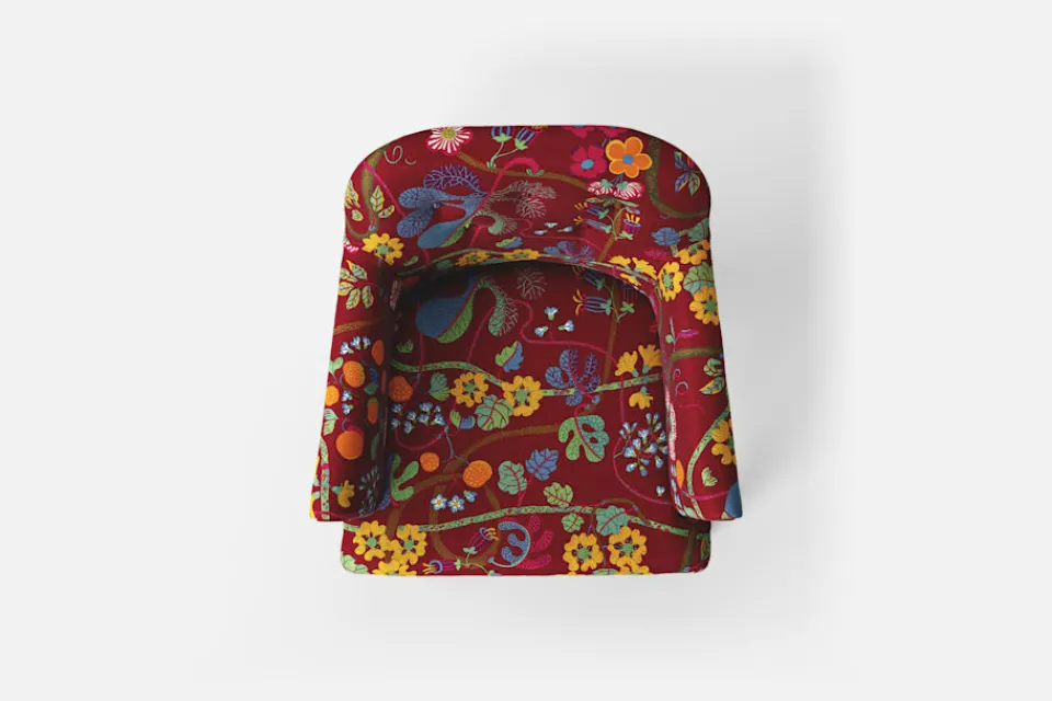 Fåtöljer*Josef Frank Stol 930 Baranquilla, Vinröd