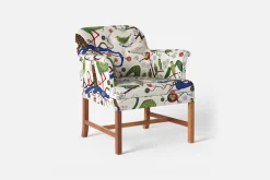Fåtöljer*Josef Frank Stol 930 Gröna Fåglar, Multi