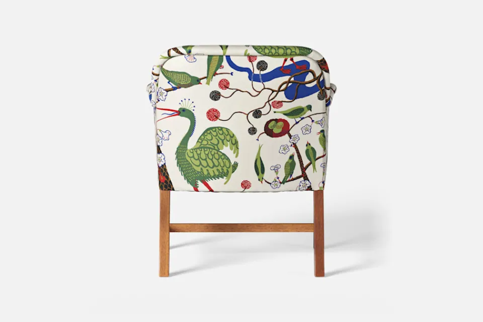 Fåtöljer*Josef Frank Stol 930 Gröna Fåglar, Multi